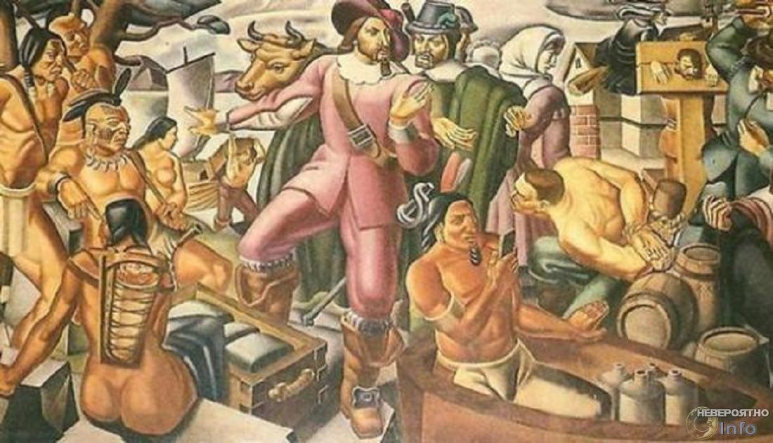 На картине 1937 года внезапно нашли индейца с iPhone