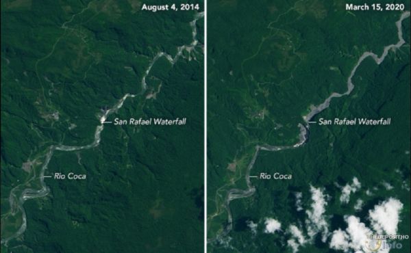 В Эквадоре исчез огромный водопад (фото)